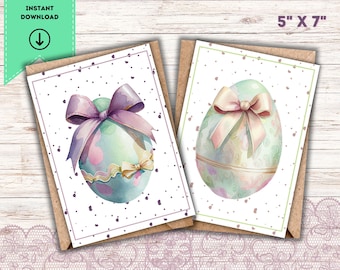 Easter Card Printable, Printable Easter Card, Egg Easter Egg Card, DIY Easter Egg Card, Easter Egg Card Instant Download