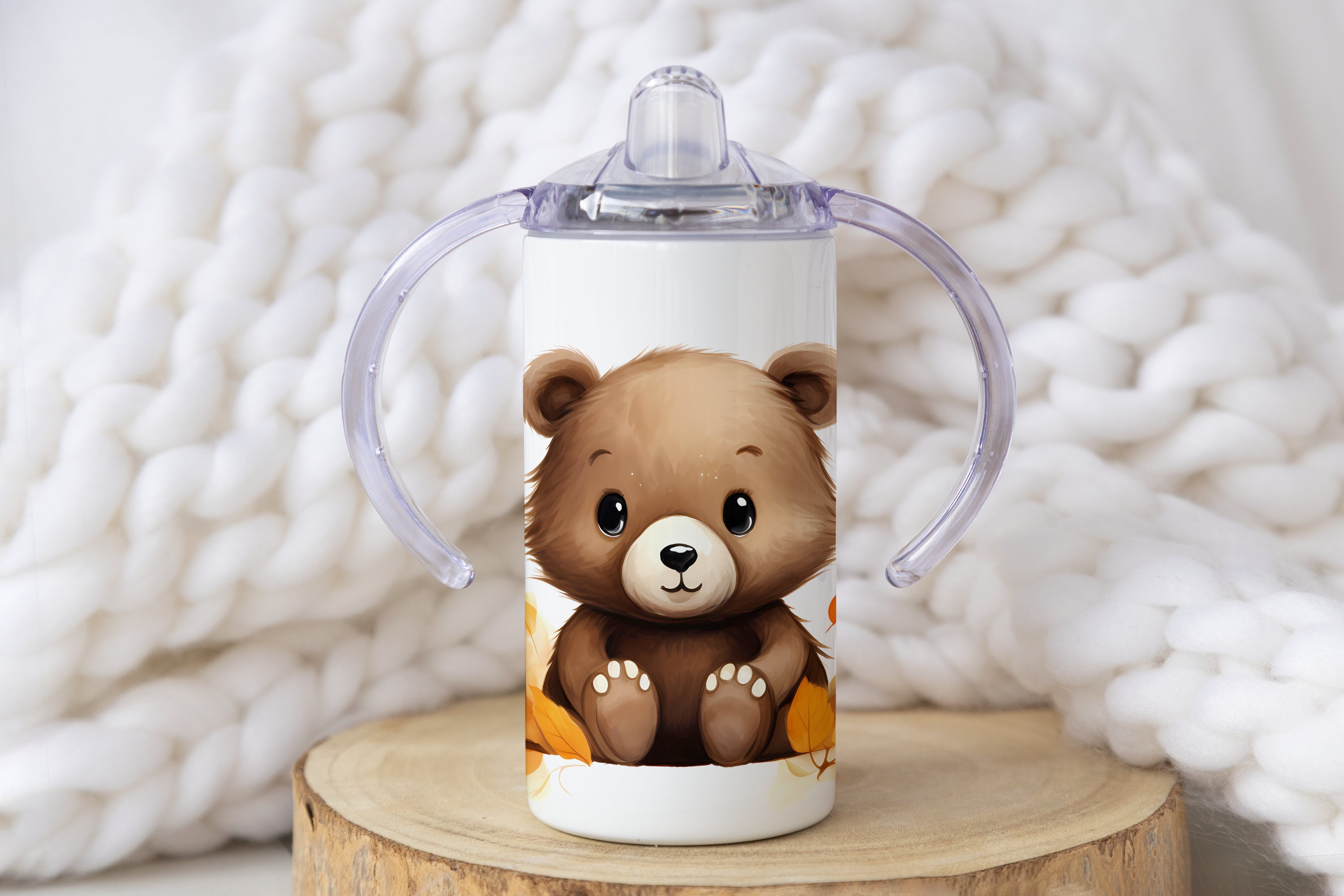 Teddy Bear Sippy Cup Tumbler Wrap Sublimation Design 12oz Etsy