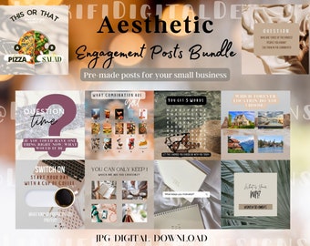 Social Media Engagement Posts Bundle (Digital Download)
