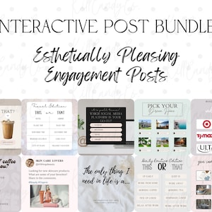 Interactieve posts op sociale media, kant-en-klare Facebook- en Instagram-posts, bundel engagementposts, JPG, hoge resolutie, directe download