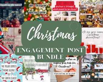 Christmas Engagement Posts Bundle: Social Media Templates (Digital Download)