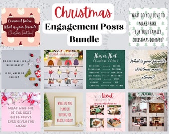Christmas Engagement Posts Bundle: Social Media (JPG Digital Download)