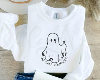 Go E.M.F. Yourself, PNG, SVG, instant download, Halloween, Naughty, Ghost, Design