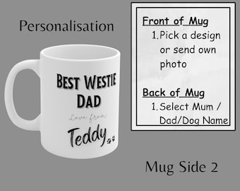 Personalized Westie Mug, Custom Dog Lover Gift