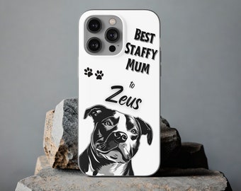 Personalized Staffie Phone Case: Custom Dog Lover Gift