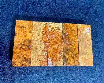 Amboyna Burl Blank for knife handle |exotic wood Scale blank making knife handle, grip and more