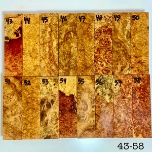 Amboyna Burl Wood Blank: Dual Tone Duck Call Making (1.5 sq x 5.5 inch)