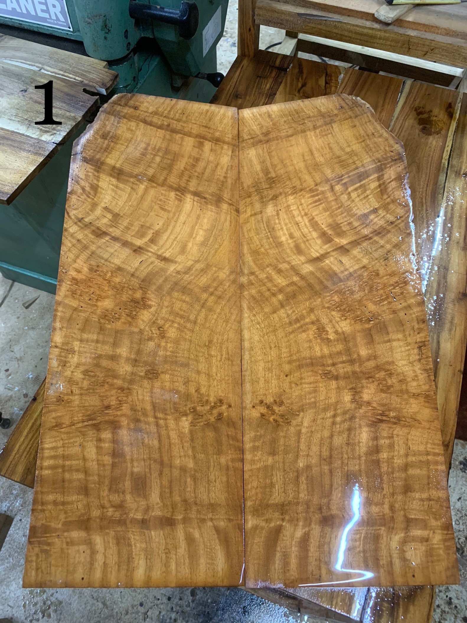 Curly Narra for Top Guitar | Drop Top guitar |