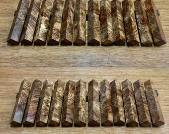 Kalappia Burl Pen Blanks – Legno esotico per tornitura, 3 misure