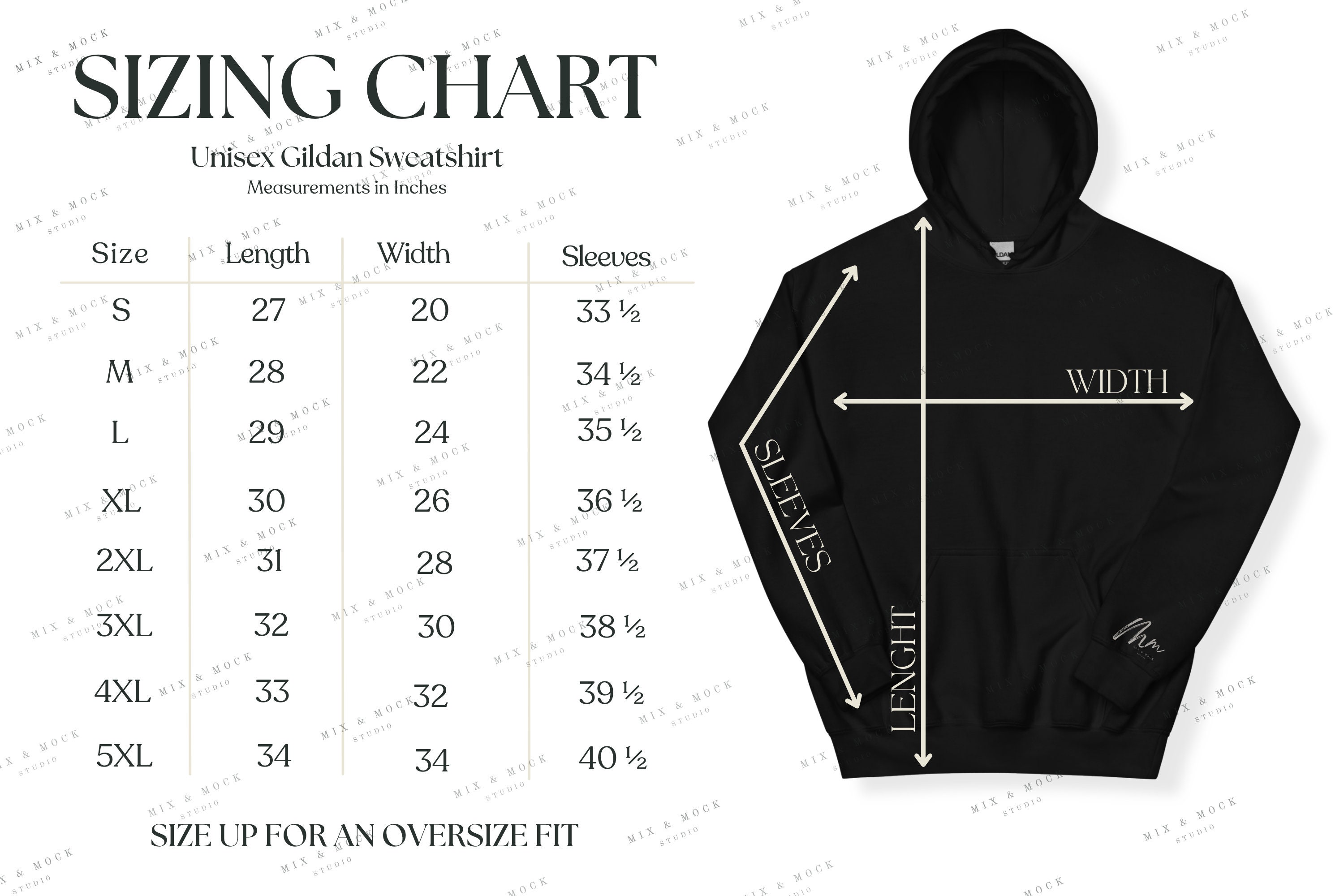 Gildan Hoodie Size Chart Sizing Guide XS to 5XL Gildan 18500 Sizing Guide Gildan Size Chart Gildan Hoodie Size Chart Sweatshirt Size Chart Etsy UK