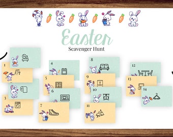Easter Picture Clue Scavenger Hunt for Young Kids Instant Download