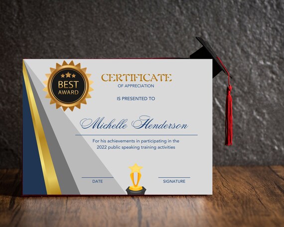 Certificate of Appreciation