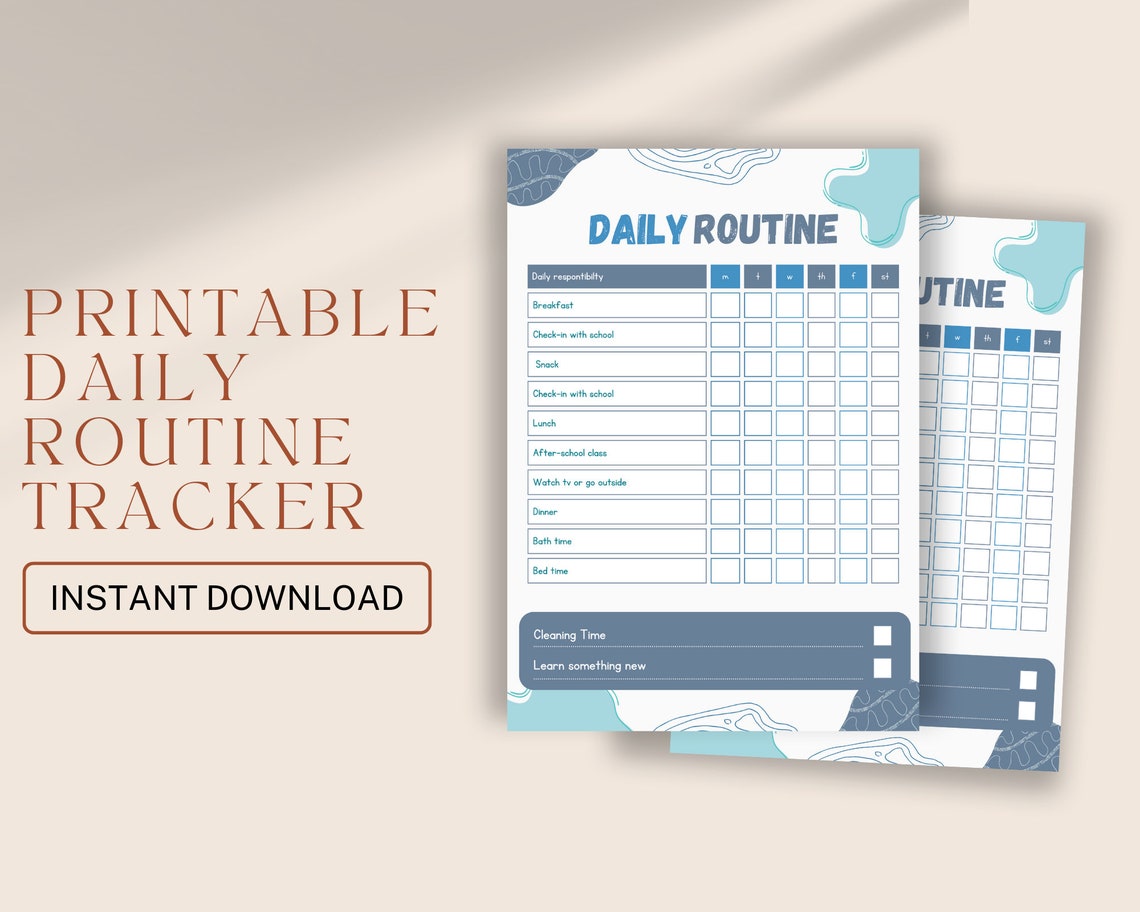 Daily Routine Tracker | Daily Planner | Plan Your Day | Productivity ...