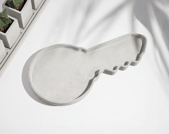 Concrete Key Dish Tray - Handcrafted Unique Side dish - Modern Jewellery Tray - Minimalistic Home Decor