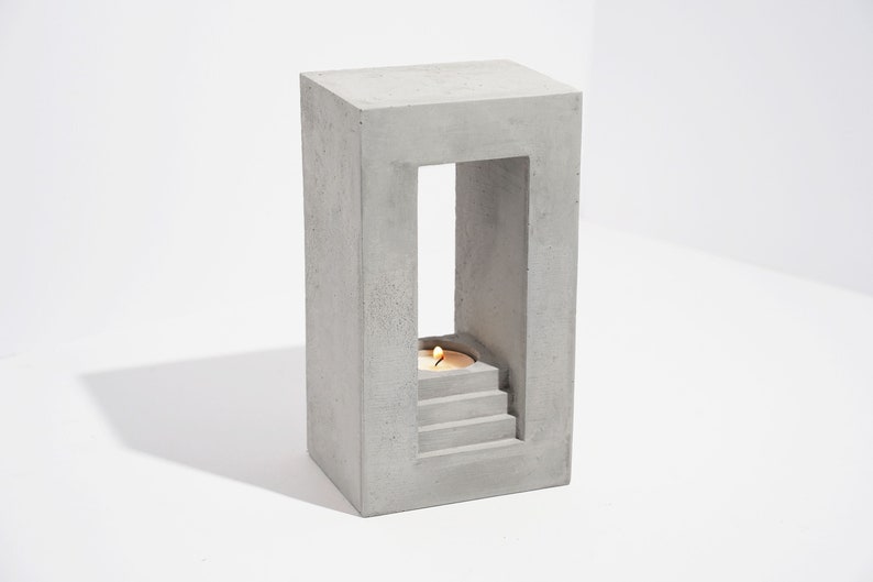 Concrete Candle Tealight holder Handcrafted Unique Candle Holder Minimalistic Home Decor image 1