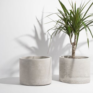 Concrete Circle Planter Handcrafted Unique Plant Pot Cacti Planter Minimalistic Home Decor image 3