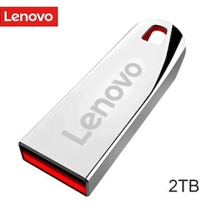 Unidad flash USB 3.0 de metal de 2 TB de Lenovo, unidad flash USB portátil de alta velocidad, unidad flash USB resistente al agua