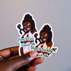 Pacote de adesivos brilhantes feitos à mão Medusa “Don’t F*cking Touch Me” / Dredful Art