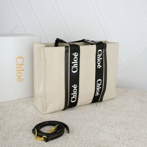 Chloe Straw Bag Handmade with leather, Large Wood… - image 4