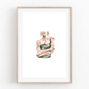 Fashion Model Watercolor Poster Print