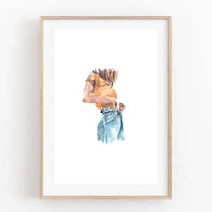 Fashion Model Watercolor Poster Print