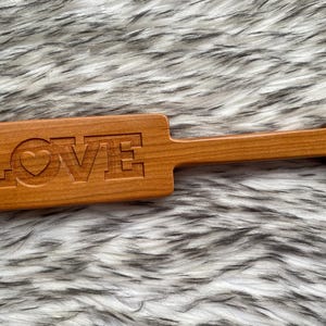 Adult Toy Solid Cherry Impact Toy Handmade Wooden Paddle Smooth Texture Fun Sensation play