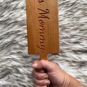 Sensual Impact Toy Adult Toy Solid Cherry Impact Paddle Handmade Wooden Adult Fun for Sensation Play and Spanking Impact Play