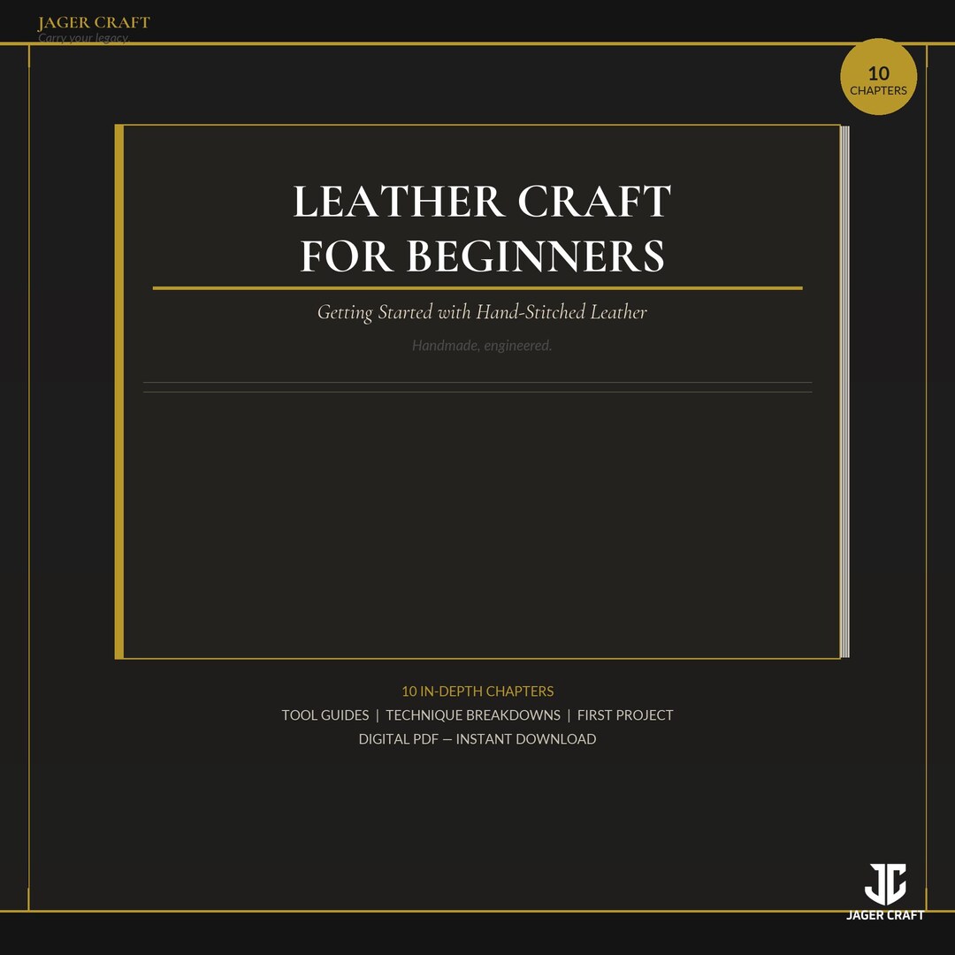 Leatherworking Guide Leather Craft Beginners Guide PDF | Hand-stitched Leather Tutorial | 10 ...