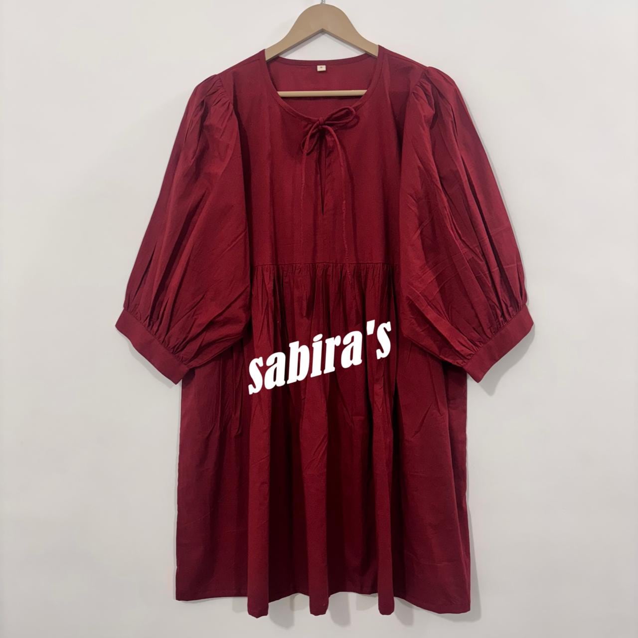 red tunic dresses Red Cotton Summer Dress – Bohemian Tunic Dress