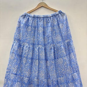 Hand block print cotton skirt, Indian cotton skirt, Floral cotton skirts, Ethnic wear women long maxi skirt, Summer dress