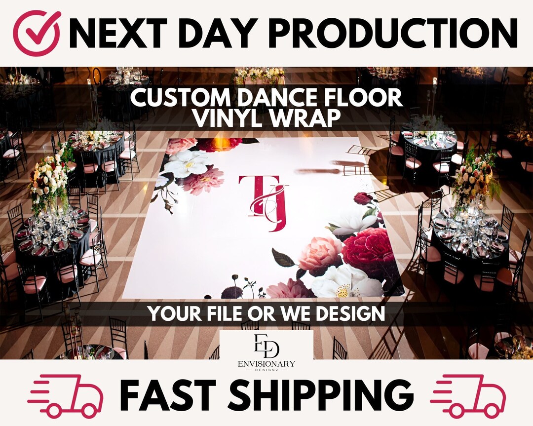 Full Color Custom Dance Floor Vinyl Wrap Next Day Production Etsy