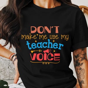 Não me faça usar minha voz de professor para impressão, download digital, decoração de sala de aula, presente para professor, download instantâneo, design escolar