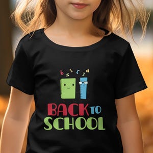 Terug naar school digitaal ontwerp, schattige schoolbenodigdheden kunst, leuke educatieve afdrukbare, klasdecor, studeerkamerontwerp voor kinderen