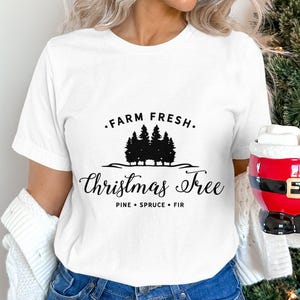 Conception numérique de sapin de Noël frais de la ferme, sapin de Noël à imprimer à la ferme, décoration de Noël, impression de sapin, art épicéa sapin
