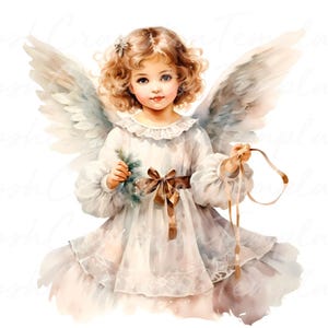14 Vintage Angel Art Print, Cute Angel Wall Decor, Digital Download Angel, Nursery Wall Art, Retro Angel Poster, Christmas Angel Art