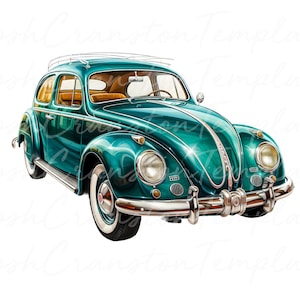 16 Stampe artistiche di auto d'epoca, download digitale di auto d'epoca, decorazioni murali di auto retrò, arte di veicoli antichi, illustrazione di auto d'epoca stampabile