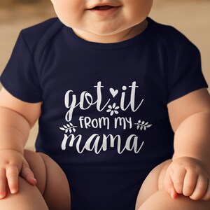 Got It From My Mama Quote digitale download, motiverende kunst aan de muur, moederschap afdrukbare, typografische poster, decor van de kinderkamer