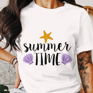 夏のデジタルデザイン、ビーチデジタルアート、夏の壁プリント、ヒトデと貝殻のアートワーク、家庭用のトロピカルシーズンのイラスト