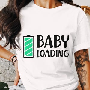 Faire-part de grossesse numérique en cours de chargement, chargement de bébé imprimable, téléchargement numérique de grossesse, art numérique enceinte