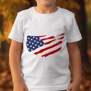 USA Map with American Flag Design, Patriotic Printable Wall Art, Fourth of July Decoration, United States Digital Download
