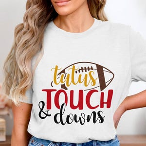 Football Themed Digital Design, Tutus and Touchdowns Printable, Sports Event Decor, Football Party Wall Art