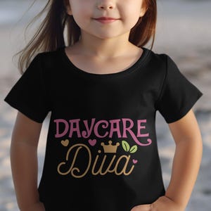 Design digital Daycare Diva, impressão de decoração escolar, arte de parede de berçário, pôster de sala de aula, creche, download digital de quarto infantil