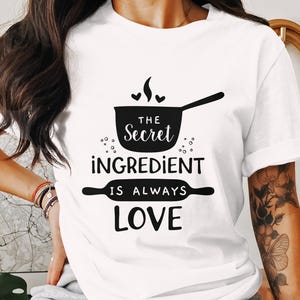 L'ingrediente segreto è sempre amore Citazione Design digitale, Arte murale da cucina ispiratrice, Citazioni da cucina stampabili, Stampa moderna