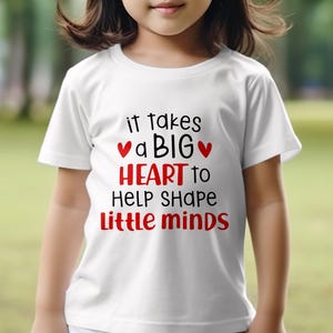Teacher Appreciation Art Heart Design, Big Heart Little Minds Quote, Classroom Wall Art Digital Print, Inspirational Teacher Gift