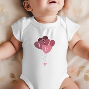Design digitale di San Valentino, arte con palloncini a forma di cuore, stampabile d'amore, arte murale romantica, decorazioni per San Valentino, regalo per anniversario di matrimonio, amore