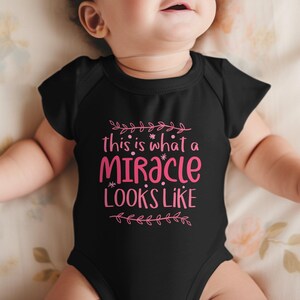 C'est à quoi ressemble un miracle, conception numérique, faire-part de grossesse SVG, impression d'art mural pour baby shower, impression d'art mural chambre d'enfant