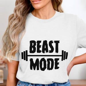 Download digitale Beast Mode, citazione motivazionale per il fitness, motivazione in palestra SVG, poster di allenamento stampabile, stampa artistica a tema sportivo