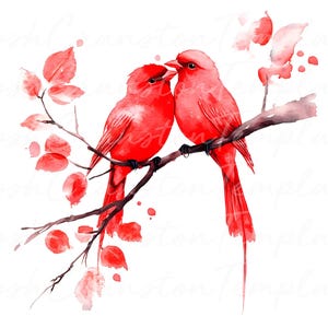 15 stampe artistiche di uccelli innamorati romantici, decorazioni per San Valentino, download digitale di nozze, illustrazione di uccelli innamorati, arte murale di coppia