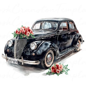 12 Vintage Car Watercolor Print, Classic Vehicle Digital Art, Antique Car Wall Decor, Retro Car Illustration, Unique Car Gift