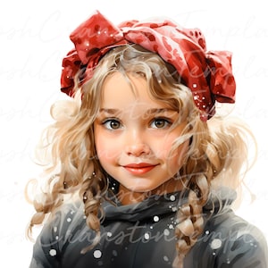 26 stampe artistiche di ragazze di Natale vintage, decorazioni murali retrò per le feste, illustrazione di bambini carini, poster regalo festivo, download digitale